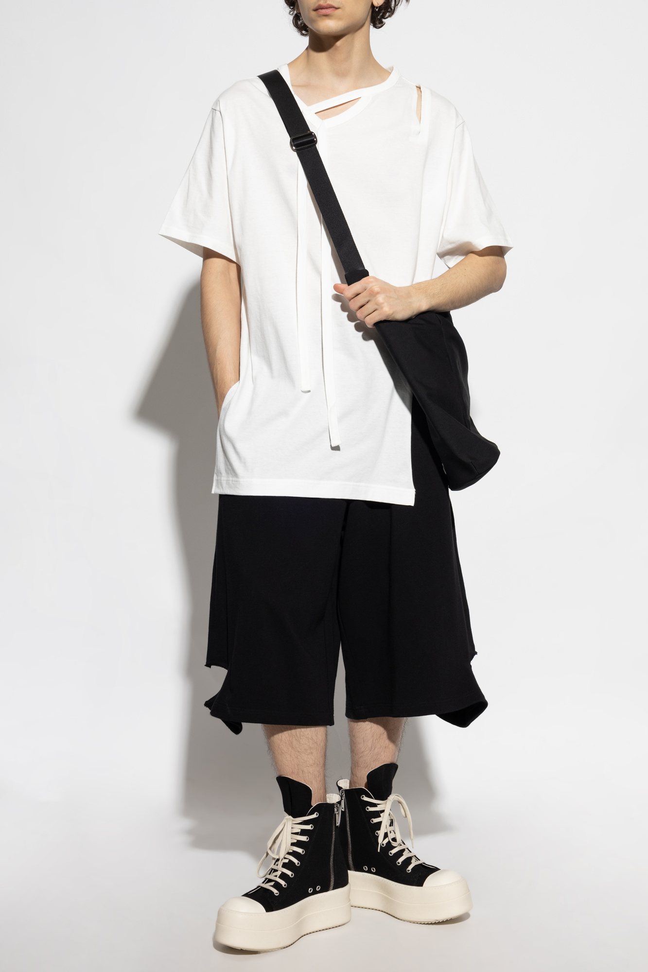 Yohji Yamamoto Shorts with a vintage effect | Men's Clothing